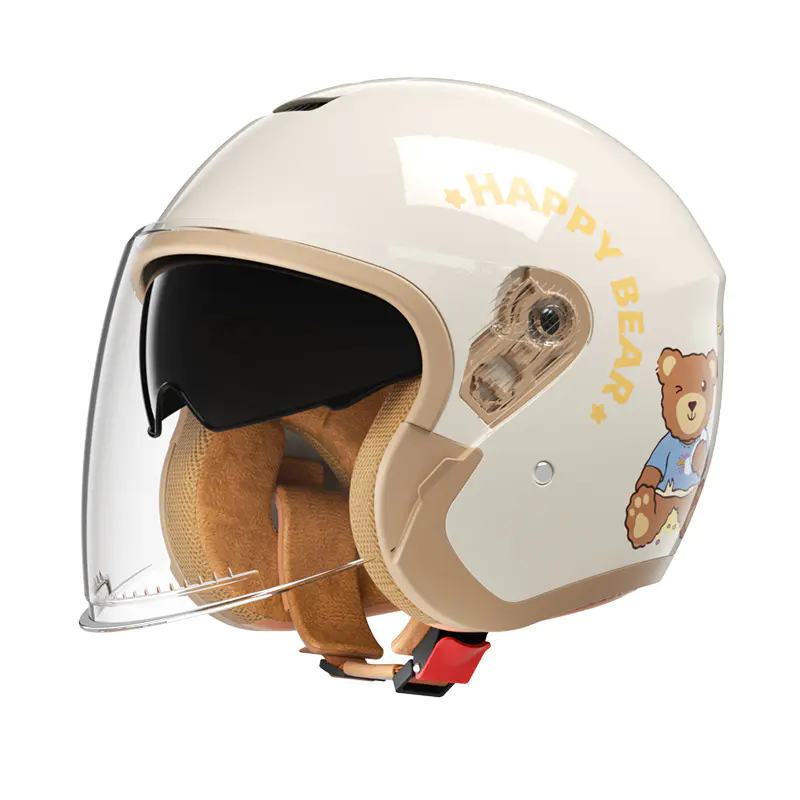 B08 Motorradhelm mit offenem Gesicht, Doppelvisier, Motocross-Helm für Straßenfahrten