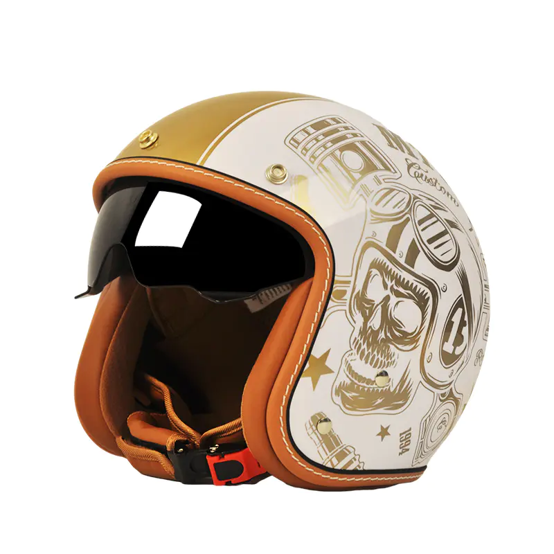 MT901 DOT-zertifizierter Retro-Motorradhelm mit offenem Gesicht, Motocross-Helm