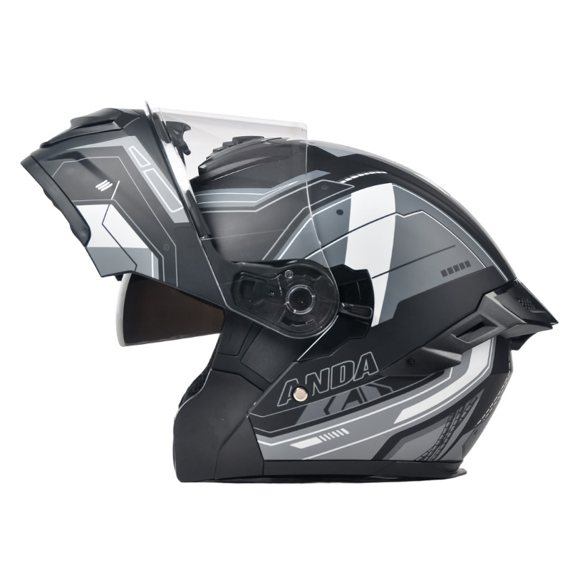 102 hochklappbarer Motorradhelm, Doppelvisier, Motocross-Helm