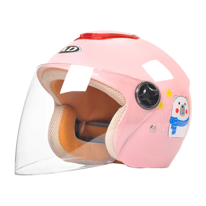 703 ABS Kinder-Motorradhelm mit offenem Gesicht. Motocross-Helm mit Cartoon-Muster