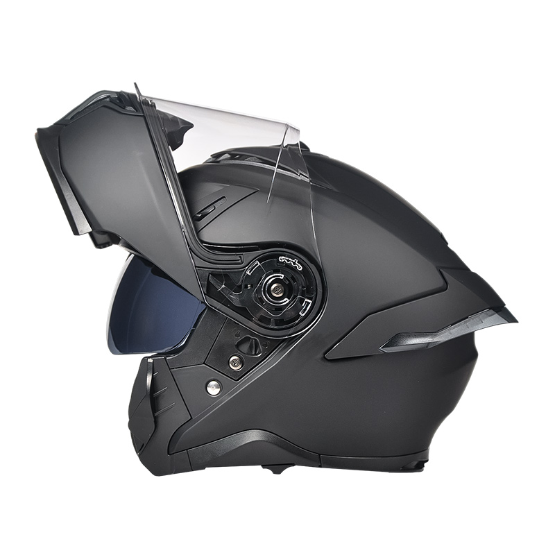 LP001 Doppelvisiere, hochklappbarer Motorradhelm, modularer Motocross-Helm